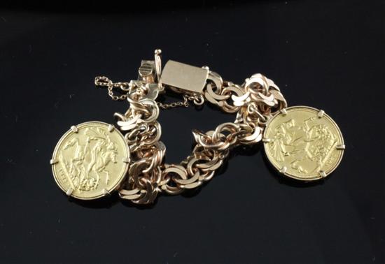 A 14ct gold fancy link bracelet 170f81