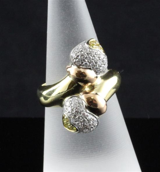An 18ct gold yellow and white diamond 170f92