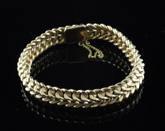 A gold woven link bracelet 7 25in  170f9c