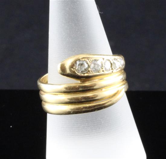 An 18ct gold diamond set serpent 170f9a