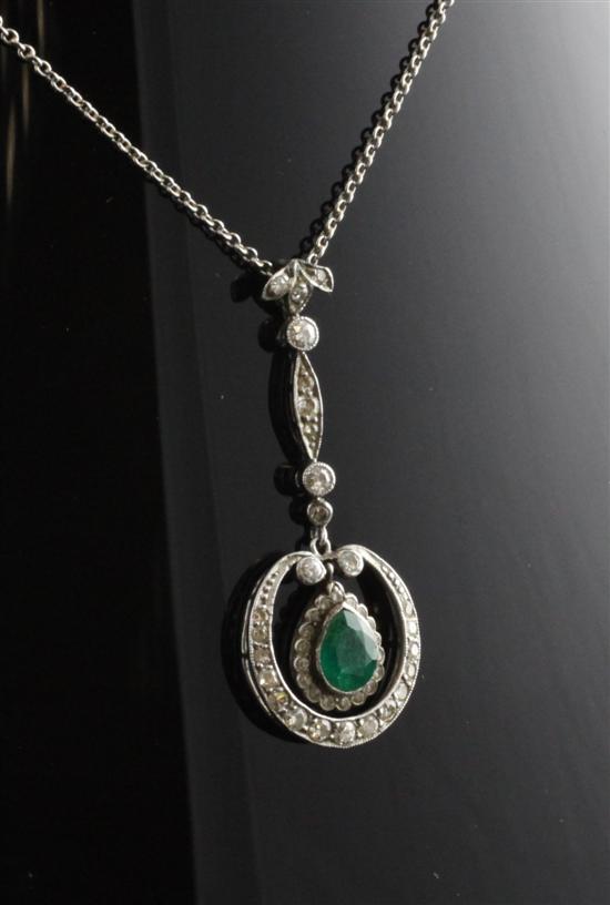 An early 20th century emerald and