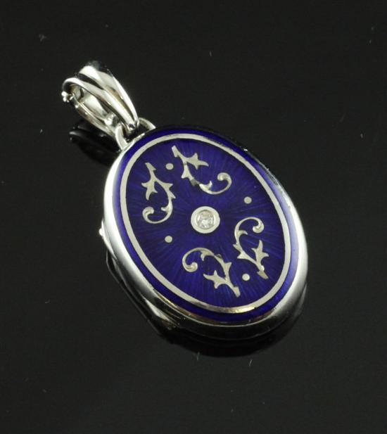 A Victor Mayer Faberge blue enamelled 170fbb