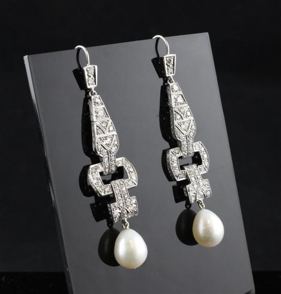 A pair of Art Deco style diamond 170fd8