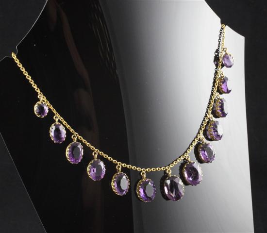 An Edwardian 9ct gold and amethyst 170ff4