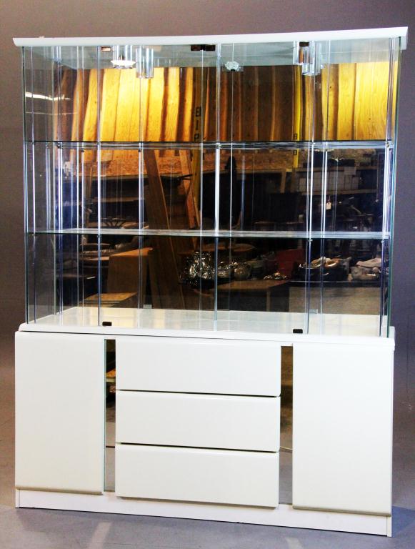 Ivory and Glass Contemporary Display