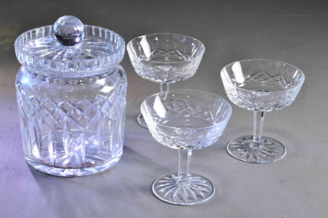 (4) PCS. WATERFORD GLASSES & BISQUIT