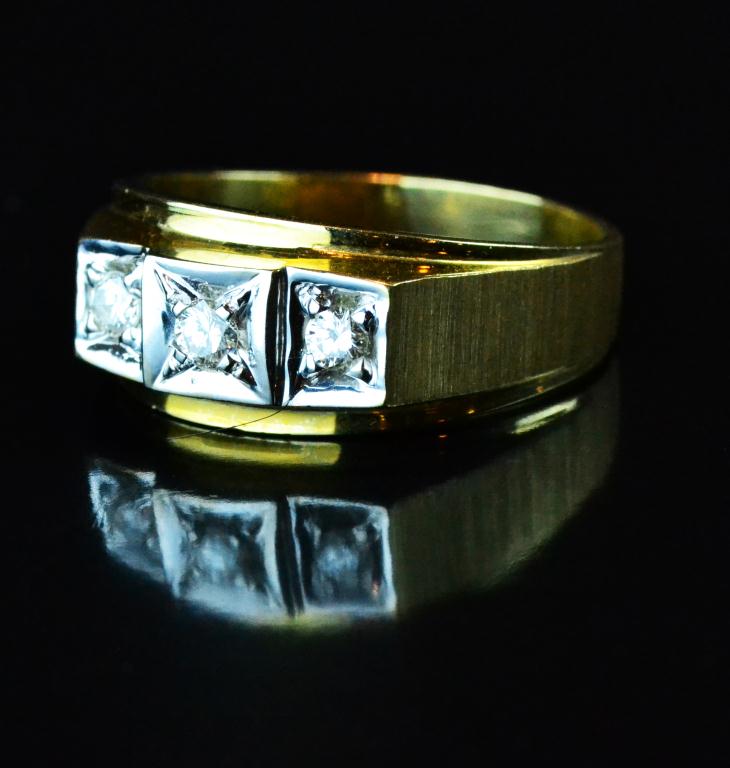 Gentlemen s 10 K Gold Diamond 1710f6