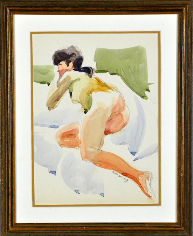 Watercolor of Resting Nude by John 171121