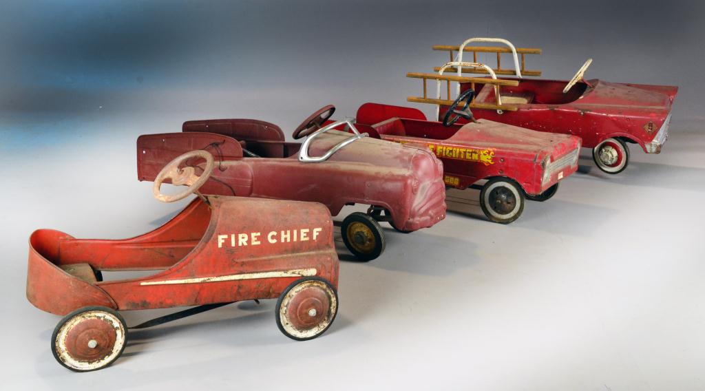  4 Antique Fire Pedal Car TrucksTo 171133