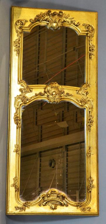 Large Floor Mirror/Pier Glass in Gilt