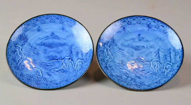 (2) SMALL MATCHING JAPANESE BLUE