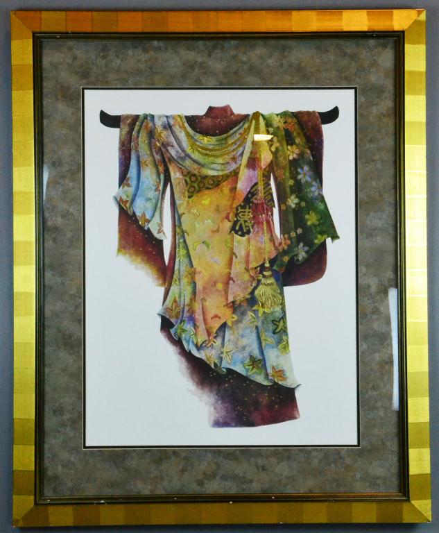 Framed Kimono PrintDepicting a