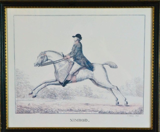LITHOGRAPH WITH COLORProfile of horse