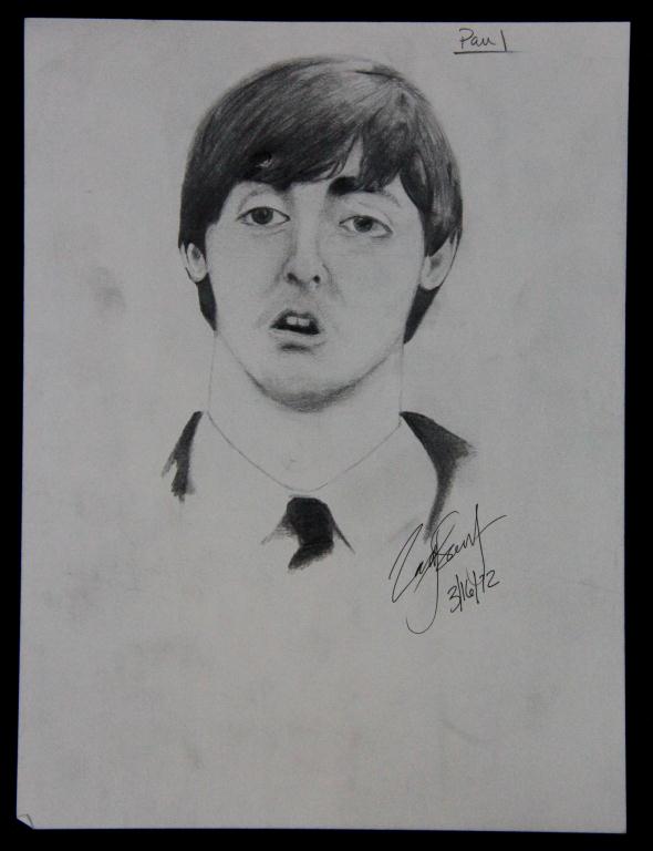 Zac Sally Signed Drawing of Paul 1711a9