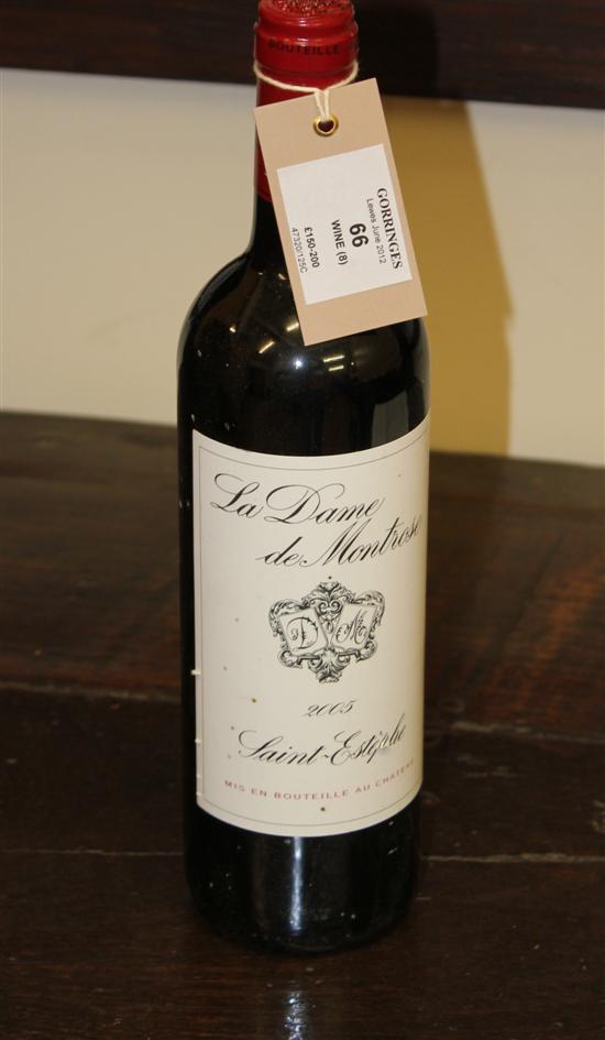 Eight bottles of La Dame de Montrose 1711d5