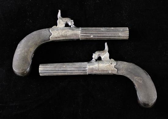 A pair of early 19th century boxlock
