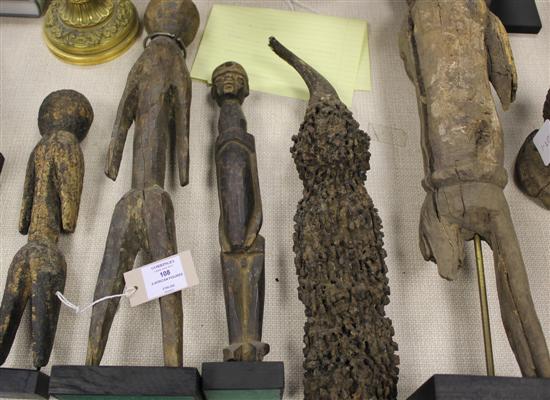 Five African mortuary figures largest 1711f0