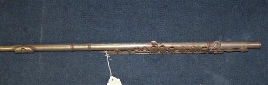 A Rudall Carte & Co silver flute