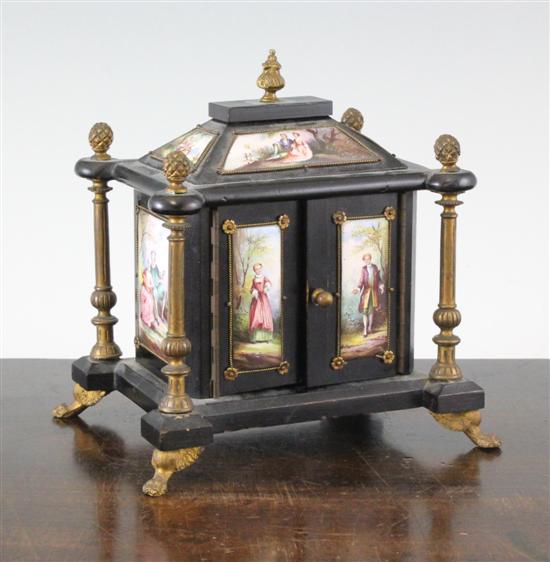 A 19th century Viennese ebony and