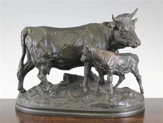 A late 19th century Animalier bronze
