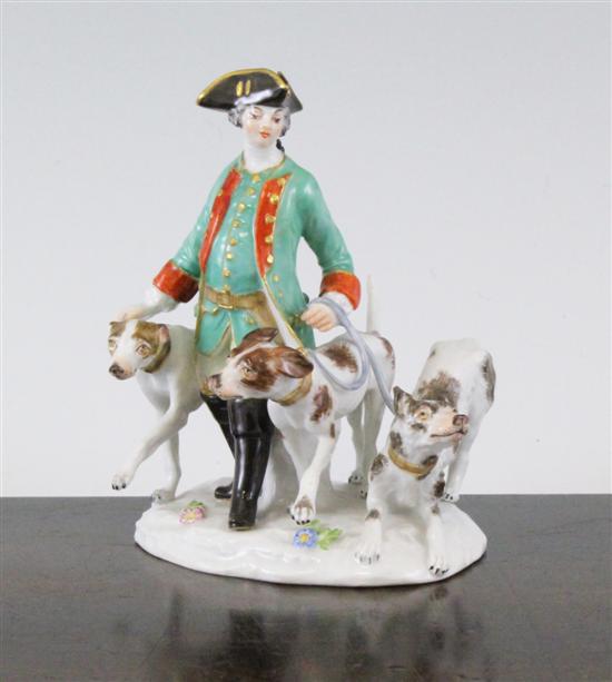 A Meissen group of a gentleman 17123b