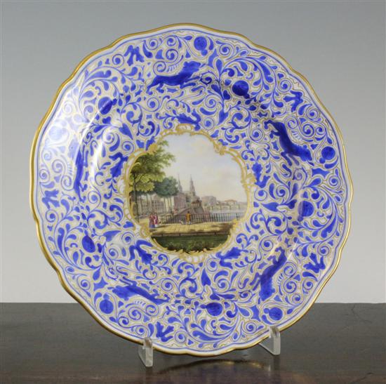 A Meissen topographical plate second