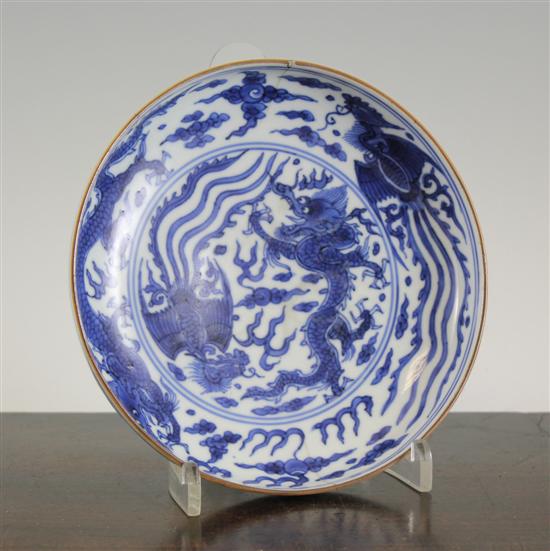 A Chinese blue and white dragon 17129d