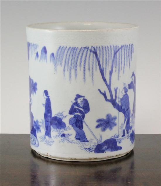 A Chinese blue and white brush 1712b1