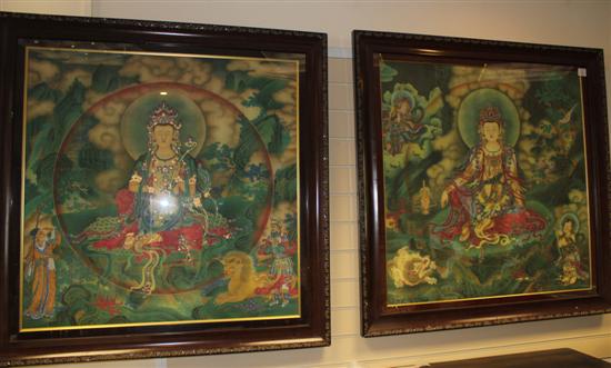 A pair of Chinese thangka paintings 1712da