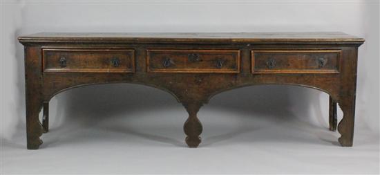 An early 18th century oak dresser