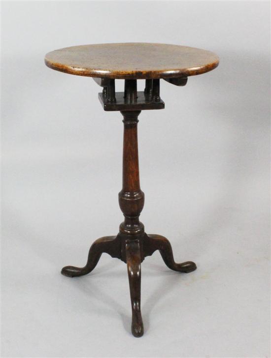 A mid 18th century fruitwood occasional