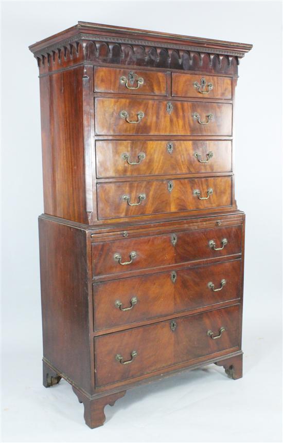 A George III mahogany chest on 17132c