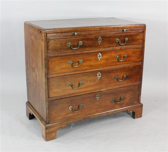 A George III mahogany chest with brushing