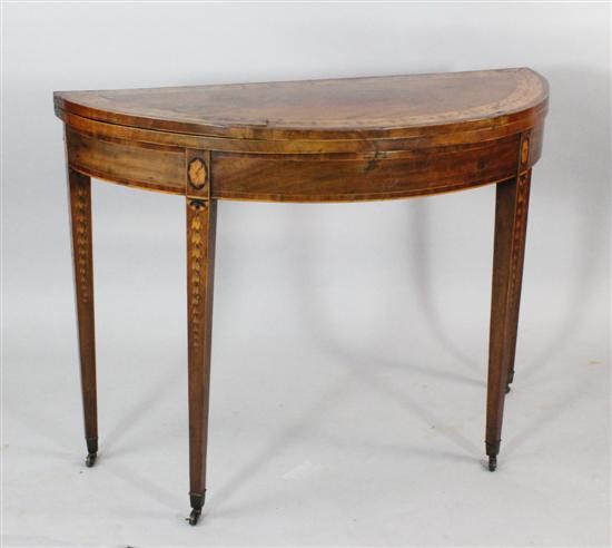 A George III mahogany and marquetry 171330