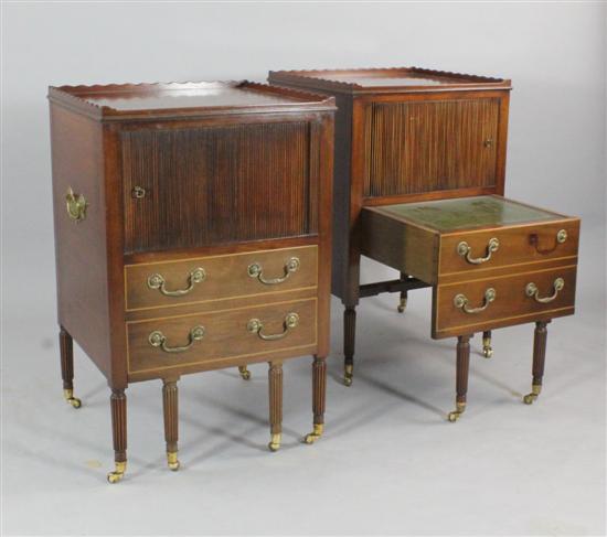 A pair of Regency style mahogany