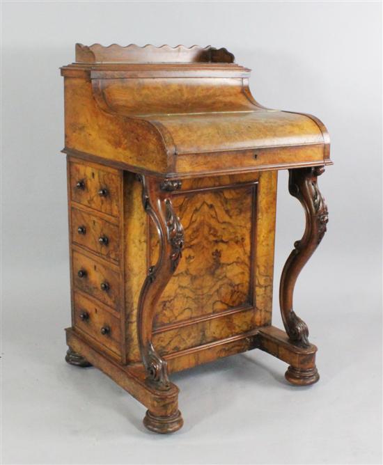 A Victorian carved walnut piano 17135b