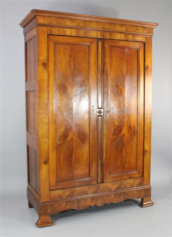 A 19th century French cherrywood armoire