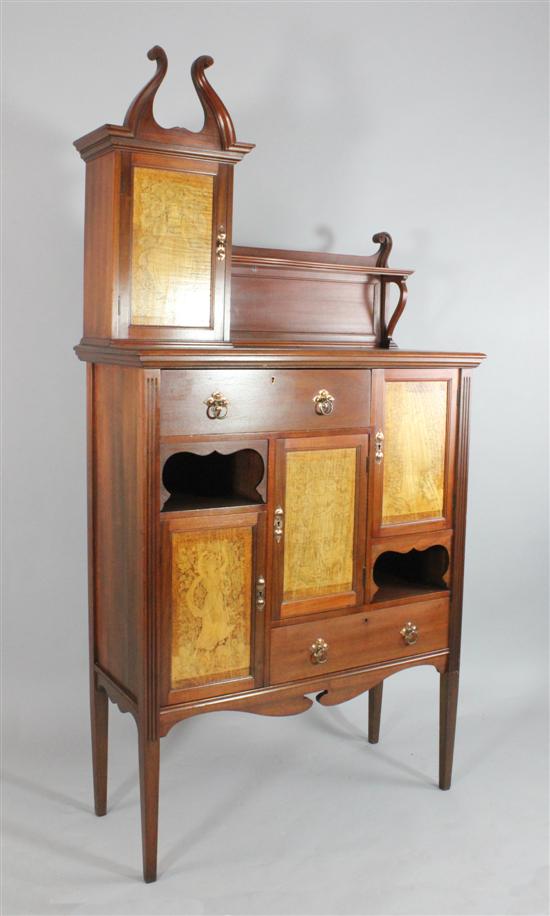 An Arts and Crafts mahogany cabinet