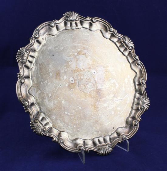 A George II silver salver of shaped 1713bb