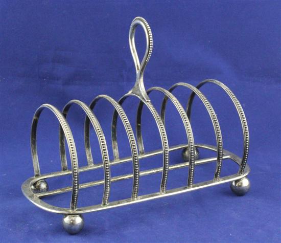 A Victorian silver seven bar toastrack 1713cf