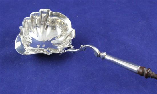 A late George II silver punch ladle