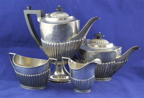 A matched Edwardian silver four 1713ef