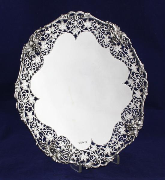 A 1940 s silver cake stand with 1713f1