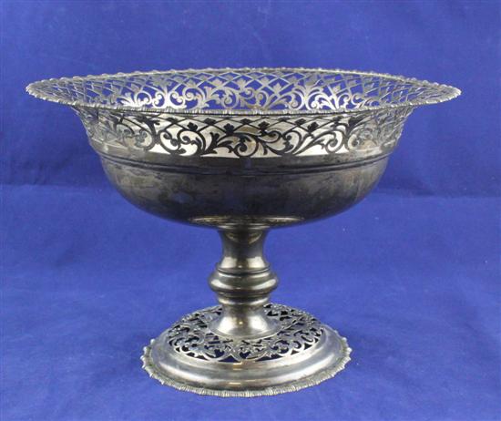 A George V silver pedestal bowl