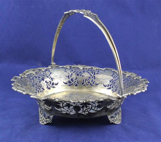 A 1960's silver cake basket of