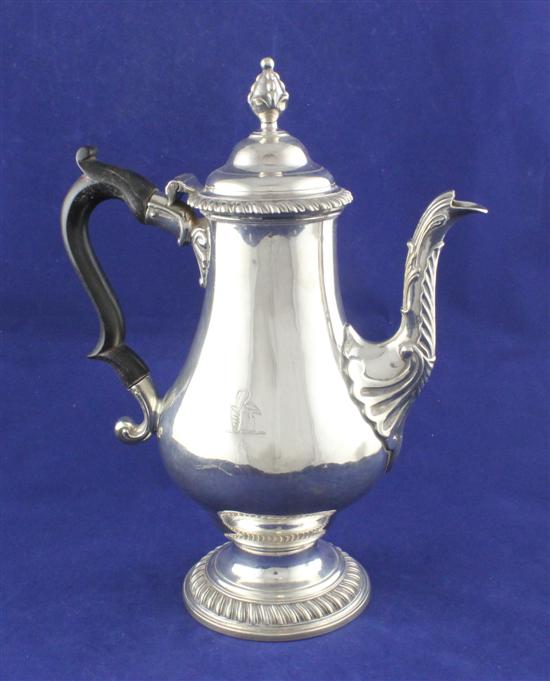 A George III silver pedestal coffee 171431