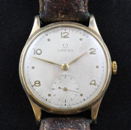 A gentleman's 1950's 9ct gold Omega