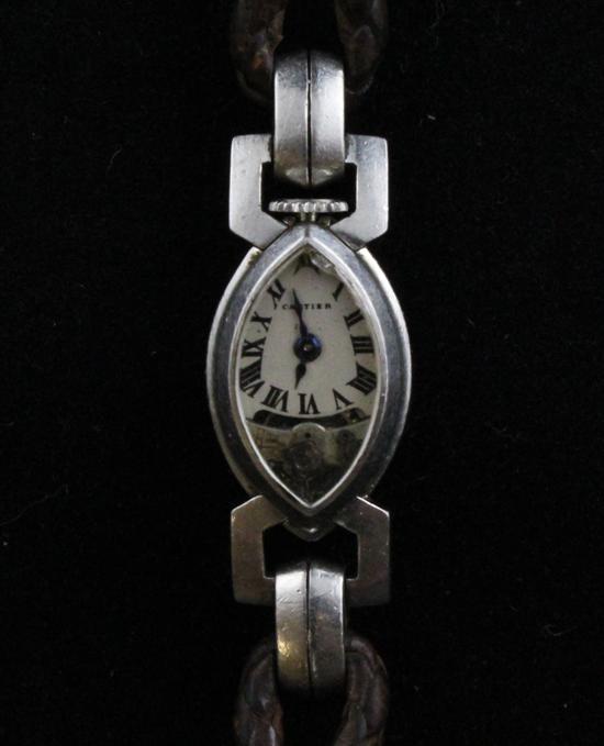 A lady's 1930's platinum top winding