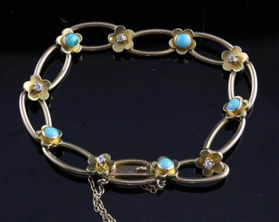An Edwardian 15ct gold turquoise 171453