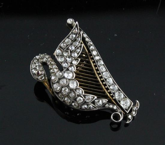 An Edwardian diamond set gold Hibernian 171454